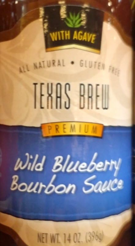 Texas Brew Premium Sauce 14 Oz (Pack of 2) (Wild Blueberry Bourbon Sauce)