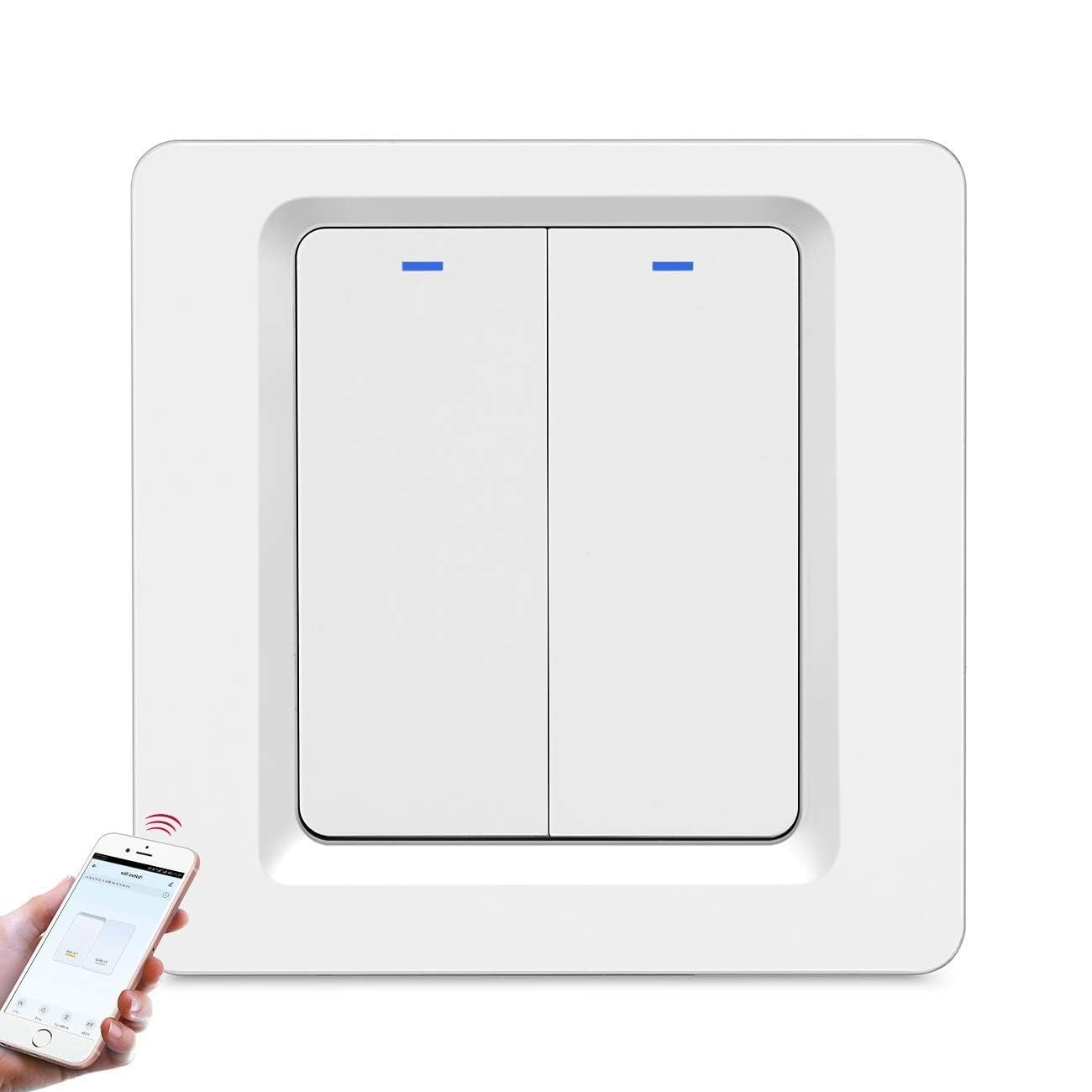 INF Smart switch, WiFi light switch, WiFi switch, wireless switch, 2-pin, voice control, remote control, timer, smart home