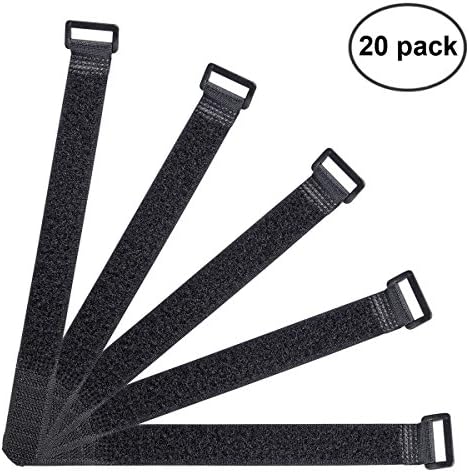 20PCS AvantMade 0.8 x 8" Hook and Loop Reusable Fastening Cable Tie Down Straps,Reusable,Durable Ties for Cord Management, Home, Office, Garage, Wires, Hoses,Etc.