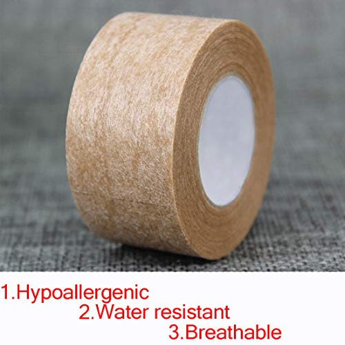 Zehhe 6 Rolls Tan Micropore Tape Breathable Adhesive Gauze Bandage Tape for First-Aid Surgical Incisions Wound Care etc, 1 Inch x 10 Yards,Flexible Stretch Water Resistant