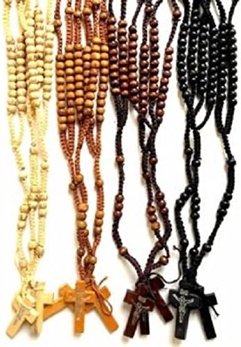 Gorgeous 4 Colors X12 Unisex Wooden Rosary Beads Cross Necklace Lot / Wood Crucifix Chain Pendant Prayer Holy Praying Pray Men Women Boy Girl Unique Beautiful Long Fashion Jewelry Bracelet Jesus Beaded Christianity altar vestment tabernacle monstrance religious chasuble catholic jesus thurible infant of prague orthodox santos Lot cassock stole censer ciborium cope shrine st michael pyx holy water religious medals stations of the cross sacred heart fatima mary surplice alb missal saint michael triptych lourdes olive wood mitre pocket shrine agnus dei holy family relic document black madonna pope francis sick call paten theca Christianity st anthony medal pieta chalkware bishop pall guadalupe reliquary paraments jude prayerbook praying hands nun doll joan of arc blessed santos crown angel statue st george vintage bible lampada christian jewelry risen christ daprato magdalene milagro Rosery last supper breviary