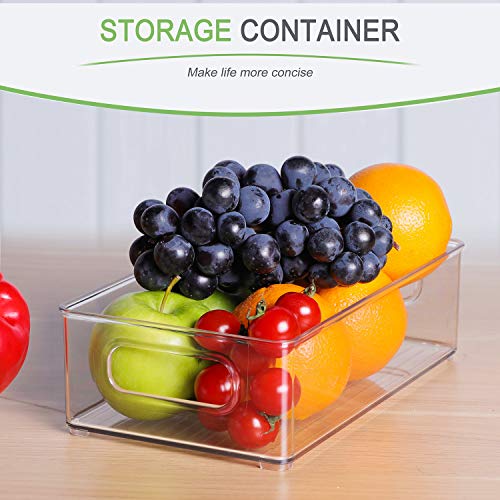 Plastic-Refrigerator-Organizer-Bins-4-Piece-Fridge-Organizers-and-Storage-Clear-Bin-with-Handle-for-Kitchen-Pantry-Premium-BPA-Free-Freezer-Organizer-Bins