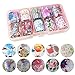 10 Rolls Laser Holographic Nail Foil Sticker Colorful Flower Starry Sky Manicure Transfer Decals Nail Art DIY Decoration Kit
