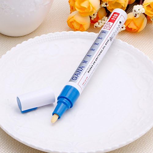 Mimgo Store Universal Car Tyre Tire Pen Permanent Paint Marker Waterproof Tread Rubber Metal (Blue)