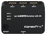 Kanex Pro SW-HD3X14K 3 x 1 HDMI Switcher with 4K
