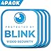 Waterproof Window Decals for Blink XT Camera Home Security System-4pack (Blue)