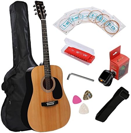 41 inch Acoustic Guitar Cutaway Beginner Acoustic guitar-Gloss Natural