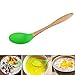 Color You BPA Free Nonstick Silicone Utensils Cooking Set with Wood Handle Includes 5 Pieces Heat Resistant Cookware Gadgets - Turner Pasta Server Soup Ladle Spoon Drainer Cooks Essentials Tools