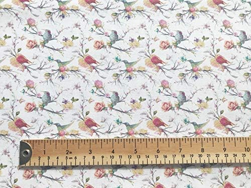 Quality Crafting Fabric 150cms Wide, 130gsm, 100% Cotton Hummingbird Design