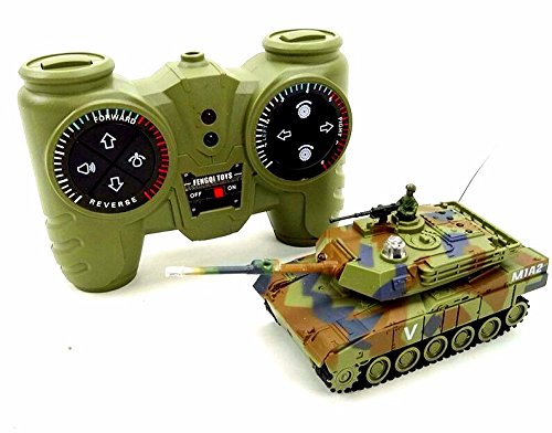 RC Battling Tanks -Set of 2 Infrared Radio Remote Control Battle Tanks with Play Terrain and Military Army Action Figures - RC Tanks