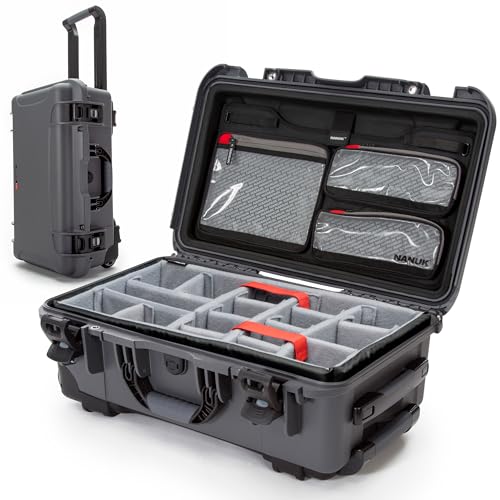 NANUK 935 Pro Photo Kit – Wasserdichter Hartschalenkoffer für Kameras, mit gepolsterten Trennwänden und Rollen, 56 x 36 x 23 cm – Staubdicht und stoßf