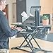 Rise-X Light Standing Desk Converter – Height Adjustable Stand Up Desk Riser – Sit to Stand Desktop Workstation – 32″ Surface Blackthumb 1