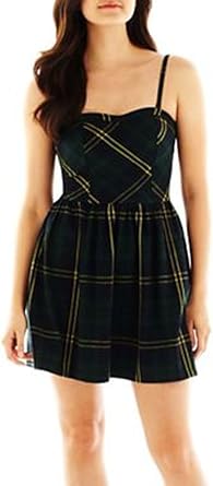 navy tartan dress