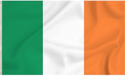 Storm&Lighthouse 5ft x 3ft Ireland Flag with Eyelets for St. Patrick's Day