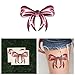 Pink Ribbon Bow Temporary Tattoo (Set of 2)