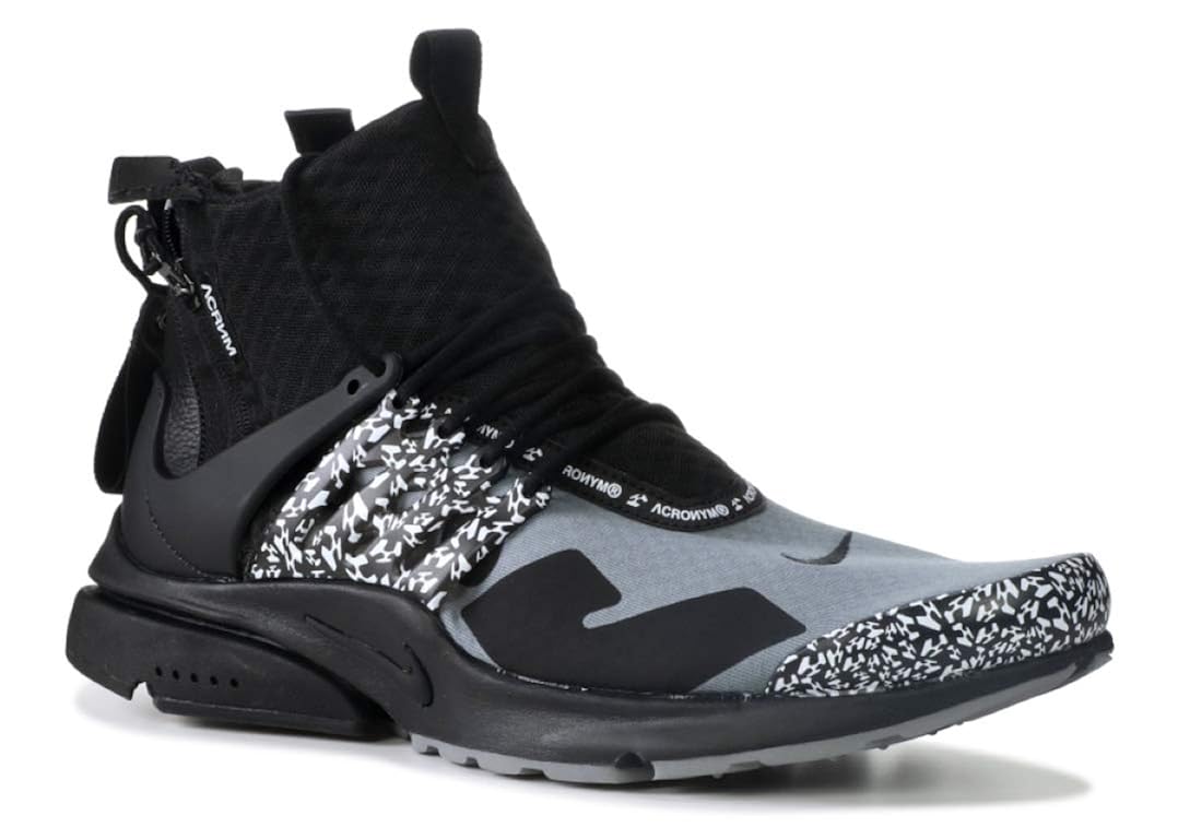 Nike Mens Air Presto Mid/Acronym Cool Grey Cool Grey/Black Synthetic Size 10