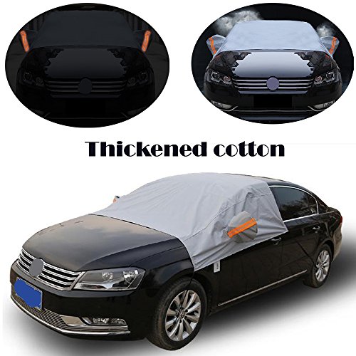 Universal Fit Waterproof Automotive Windshield Snow Cover Thickened Cotton,DiDaDi Half Body SUV CRV Truck Windshield Snow Tarp Durable Car Cover UV ICE Frost Dust Sunshade Protection