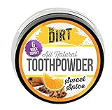 The Dirt All Natural Tooth Powder | Gluten Free, Natural Teeth Whitening with Essential Oils, No Added Sweeteners, Artificial Flavors or Colors, Fluoride Free | Sweet Spice | 3 Month Supply