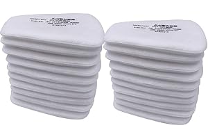 HUWEIJIA 5N11 Dustproof 5P71 Anti Particles Replacement Filter Cotton for 3m 6000/6200/7502/6800/7501/FF402 Half Full Face Gas Respirator,Replaced Cotton Filter of Formaldehyde Spray Paint Chemical Gas Mask