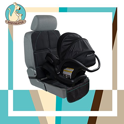 Car Seat Protector with Storage mesh Pockets - Carseat Guardian Cover Perfect for Babies, Infants & Toddlers. Keep Car Clean Organized