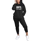 YeGine Womens 2 Piece Outfits Sweatsuits Casual Long Sleeve Jogger Tracksuits Lounge Sets With Pockets