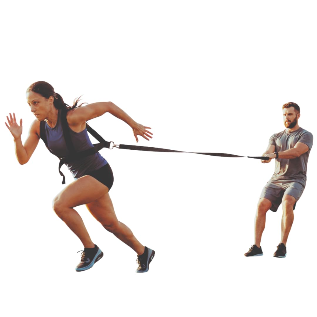 Fitness Health Speed Resistance Power Harness Resistor | Harness Sprint Training | Heavy Duty Training Equipment for Rugby and Football | Quick release leash | Harness one size fits all