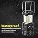 Portable LED Camping Lantern with 6 AAA Batteries, Elekin Hurricane Lantern COB Flashlight Survival Light, Collapsible Outdoor light for Emergency, Storm, Power Outage(Black,2 PACK)