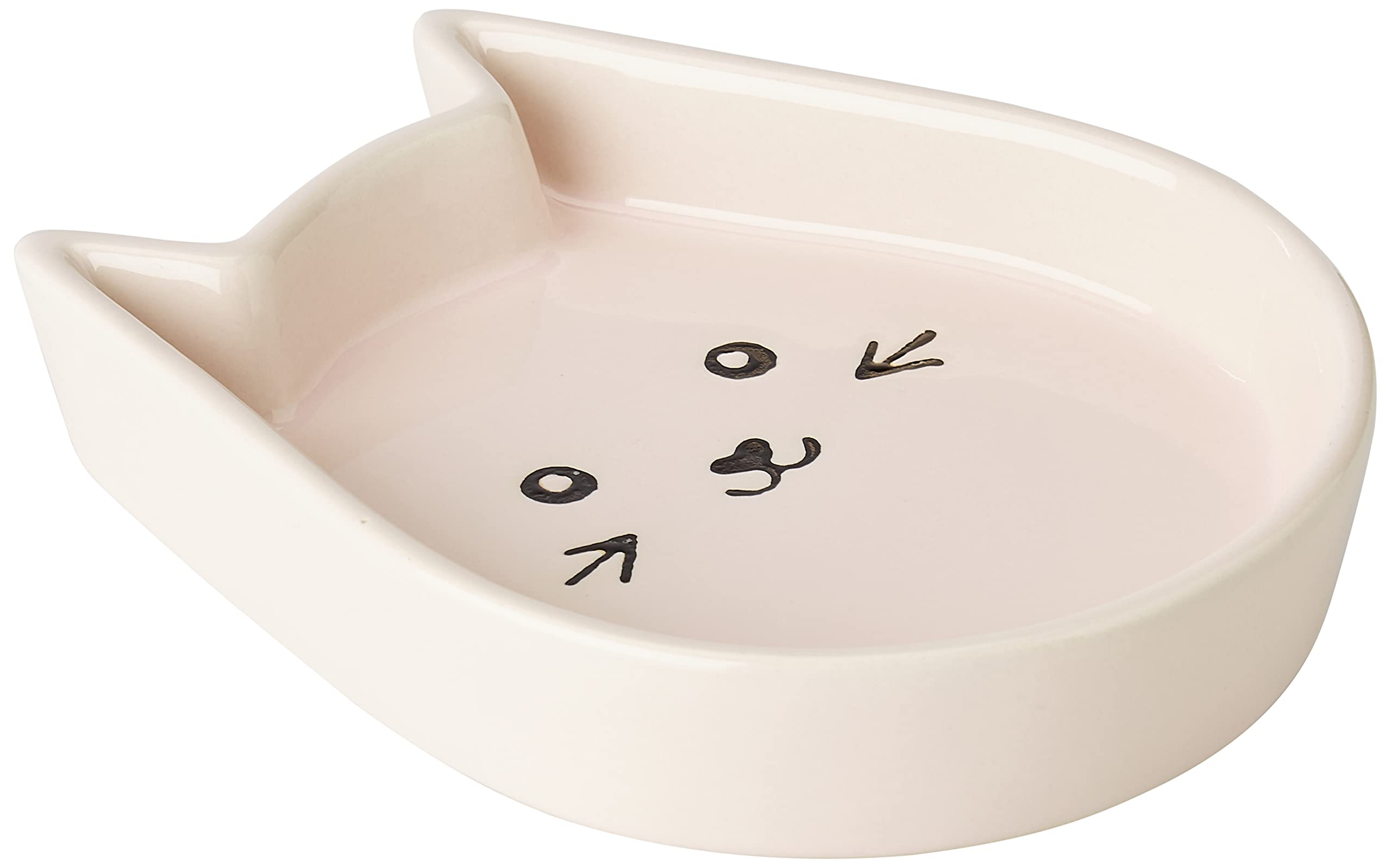Nobby Cat Ceramic Bowl Kitty Face Pink 13 x 16 x 3 cm
