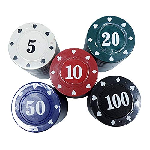cobud 100PCS Poker Chips Transparent Plastic Boxed Chips Cards Game Accessories - Thumbnail 3