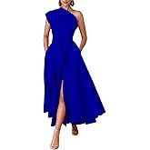 Voghtic Elegant Dresses for Women Formal One Shoulder A-Line Evening Gowns Party Cocktail Dress