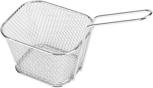 DGTRHTED Fry Basket - Pequeñas cestas de Metal Dorado para Servir ...