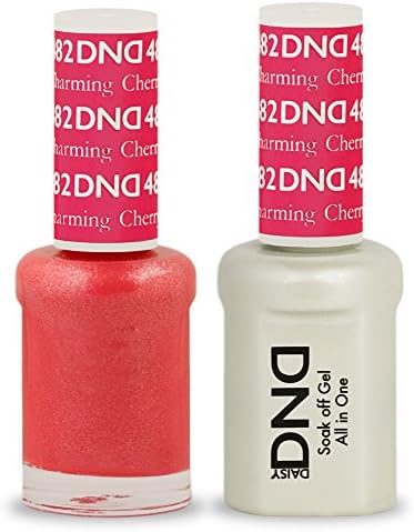 DND Soak Off Gel Polish Dual Matching Color Set 482, Charming Cherry