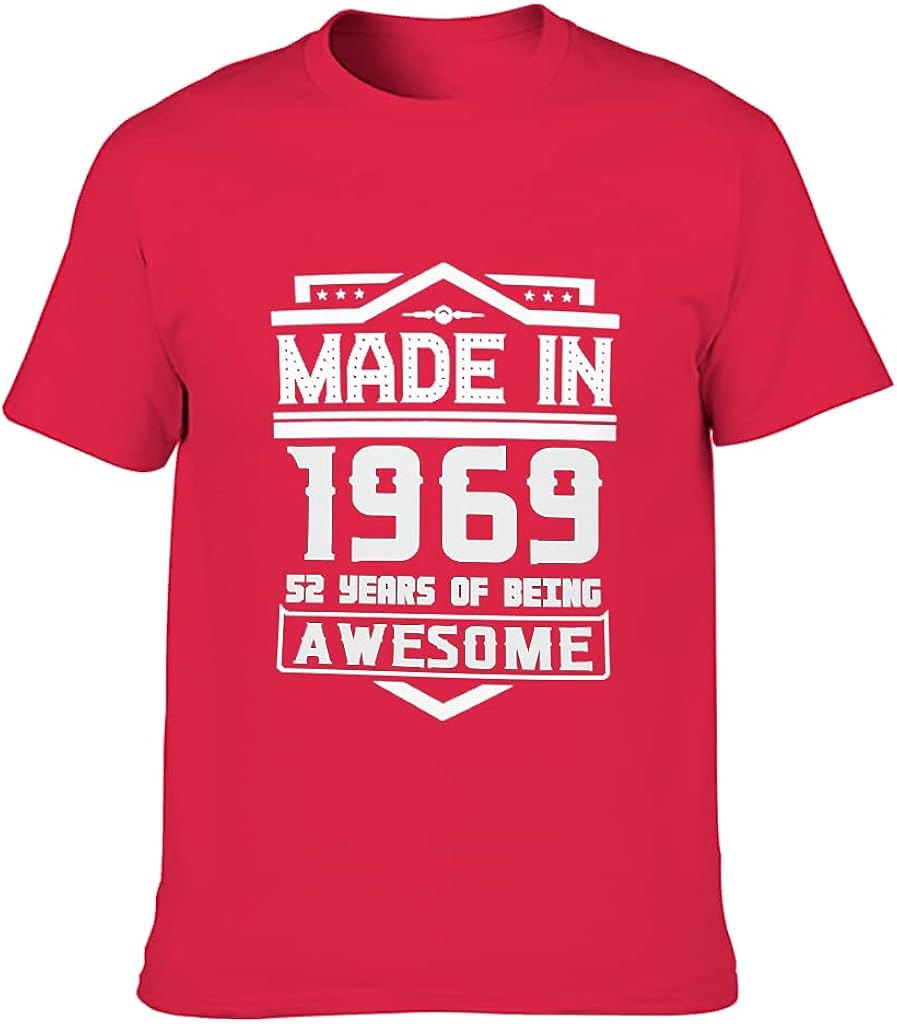 Men's Made in 1969 TShirt Fashion Loose T Shirt Amazon.co.uk Clothing