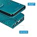 iPhone 6 6S Case, iPhone 6 6S Wallet Case Embossed Butterfly PU Leather Cover Detachable Magnetic Wallet with Card Slots and Wrist Strap for iPhone 6 6S 4.7 inch Blue