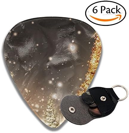 Janvonne Christmas 351 Shape Classic Celluloid Guitar Picks For Guitar Bass - 6 Pack .71mm