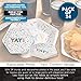 BLUE PANDA - Disposable - 24-Count Hexagon Paper Plates, Kids Birthday Party Supplies for Appetizer, Lunch, Dinner, and Dessert, 9 x 8 Inches