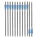 JY-Sports Crossbow Bolts 20 Inch Archery Arrows with Replaceable Tips 12PKOutdoor Shooting Hunting Practice