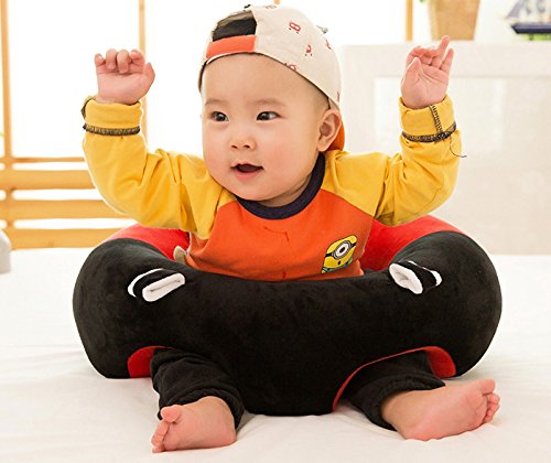 Baby Seat Baby Support Pillow Baby Sitting Support Nursing Pillow Protectors for 3-16 Months (Black Red)