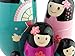 Winterworm Traditional Japanese Girls in Kimono Handmade Wooden Russian Nesting Dolls Matryoshka Dolls Set 5 Pieces for Kids Toy Birthday Home Decoration Collection