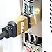 Postta HDMI Cable 30 Feet HDMI 2.0V Cable with 2 Piece Cable Ties+2 Piece HDMI Adapters Support 4K 2160P,1080P,3D,Audio Return and Ethernet-Gold
