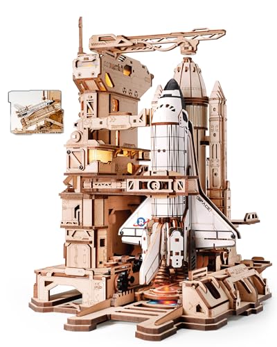 ROKR 3D Puzzle Wooden Space Shuttle, 3D Wooden Puzzle Adult Wooden Models Construction Kits, Gifts for Space Enthusiasts, Space Shuttle, LKA02