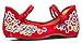 AvaCostume Women's Chinese Embroidery Casual Mary Jane Travel Walking Shoes Red 38