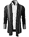 H2H Mens Slim Fit Shawl Collar Knit Double Breasted Cardigan Sweater Black US S/Asia M (KMOCAL012)