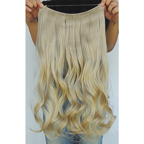 Secret Halo Hair Extensions Flip in Curly Wavy Hair Extension Synthetic Women Hairpieces 20" (Medium Blonde #16/613)