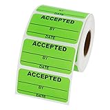 Accepted Inventory Labels 2 x 1 inch, 500 labels per roll