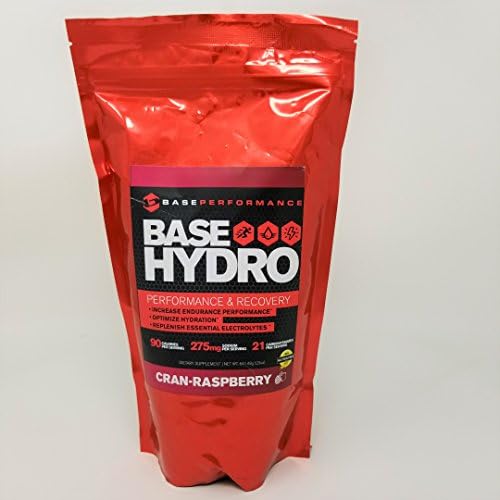 BASE Performance Hydro - Cran-Raspberry | 28 Servings Within Each eco-Friendly Mylar Bag | Blend of Dextrose, Fructose, maltodextrin and Essential Electrolytes. (Cran-Raspberry)