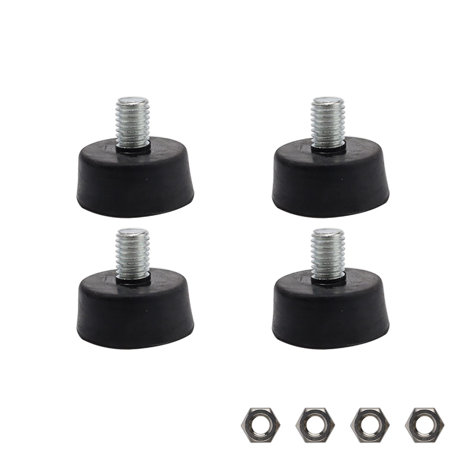 0XBIT Rubber Foot Pads with Screw, 4 Packs Furniture Feet, M10 x 35 mm Rubber Feet, Shock Absorbing Rubber Buffer, Suitable for Tables, Chairs, Cabinets, Machines