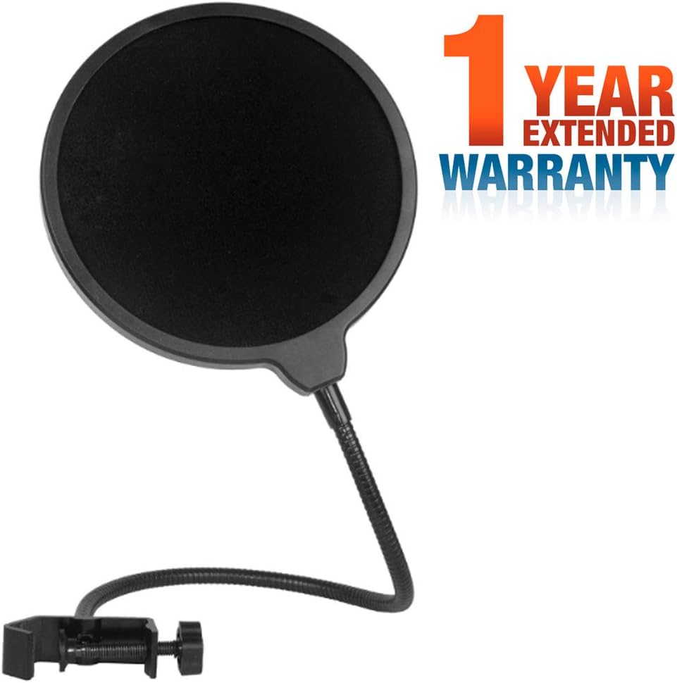 Professional Mic Pop Filter Mask Shield Flexible Microphone Wind Studio Screen