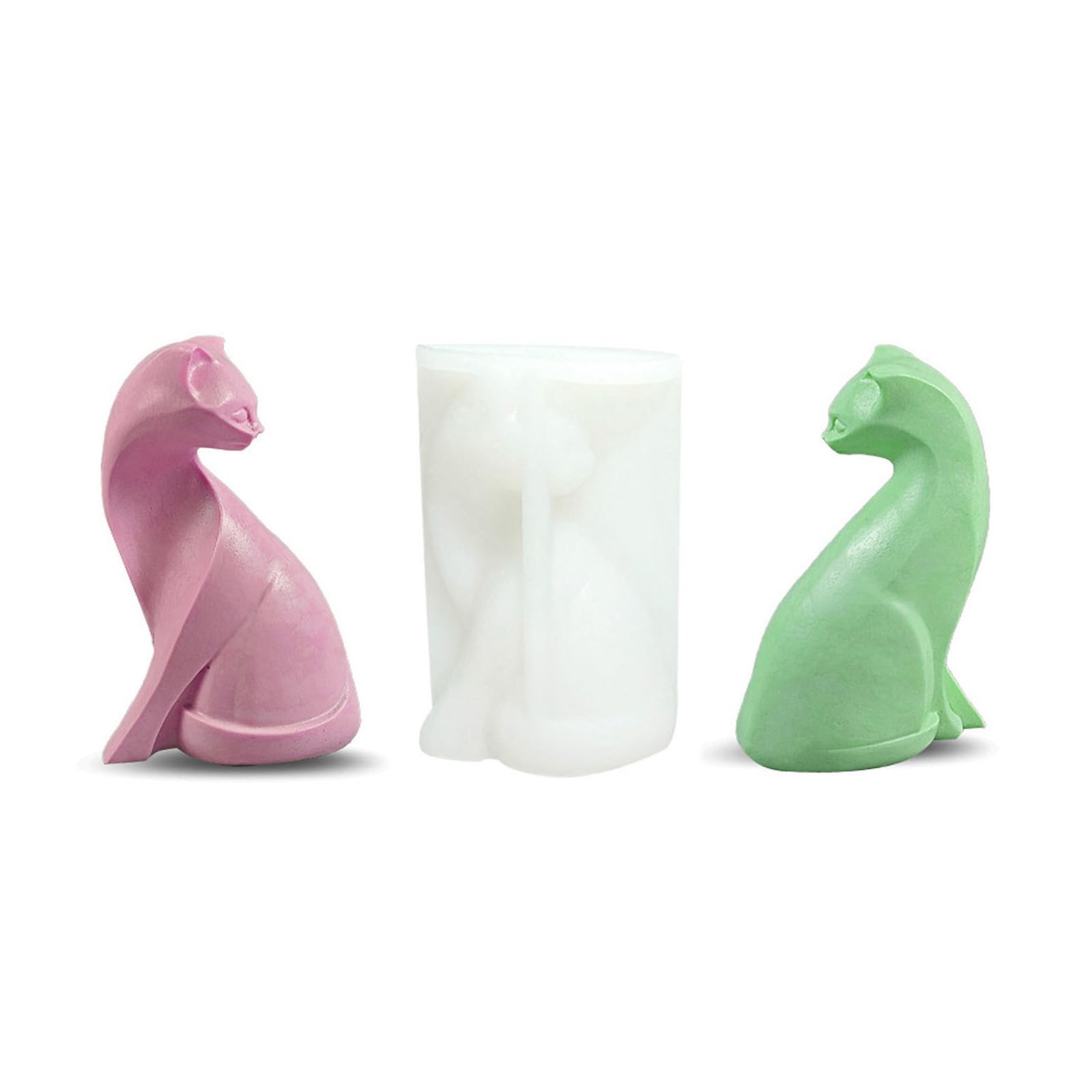 Xidmold 3D Cat Candle Mould, Cat Silicone Mold for Chocolate, Fondant, Soap, Candle, Bath Bomb, Polymer Clay, Resin Art Crafts