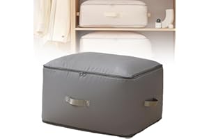 EADWE Ultra Space Saving Self Compression Organizer, 2024 New Space Saver Quilt Compression Storage Bag, Portable Compression Packing Cubes for Travel Heavy Duty Moving Bags (Grey, XL - 54 * 42 * 50cm)